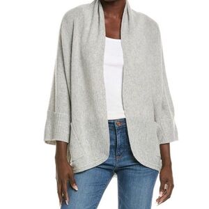 Alashan Cashmere Maggie Elliptical Cashmere Cardigan Gray Neutral Luxury Fiber
